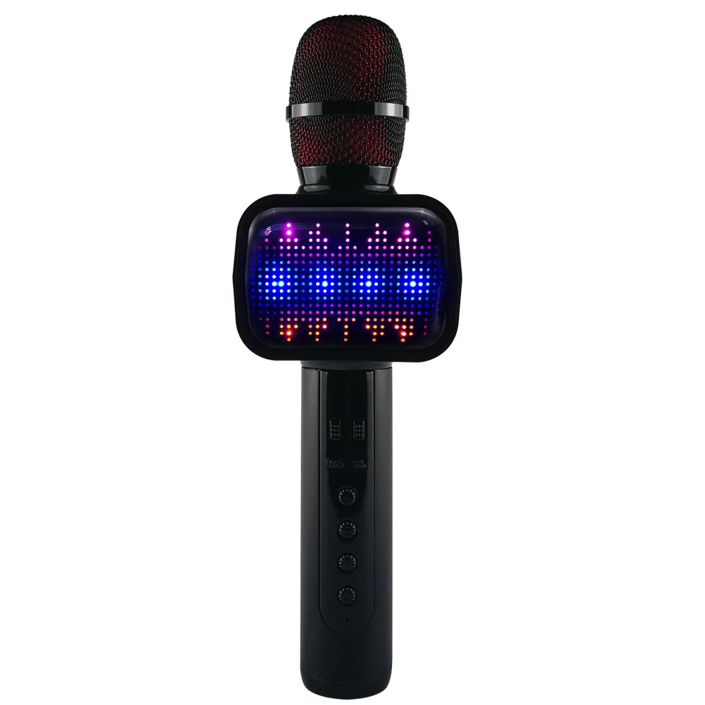 

Wireless Bluetooth Karaoke Microphone Speaker Home KTV Music Player Handheld with Disco Lighting Mic Recorder Mikrofon Box Pack