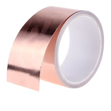 50mm X 5,5 m conductor doble EMI adhesiva blindaje cinta de lámina de cobre de repelente de babosas apantallamiento EMI vidrio