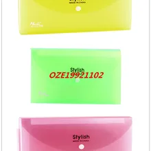 1 шт. Ясно 13 карман Пресс стержня желтый и зеленый цвета красный Пластик получения Купоны Организатор коробке файла