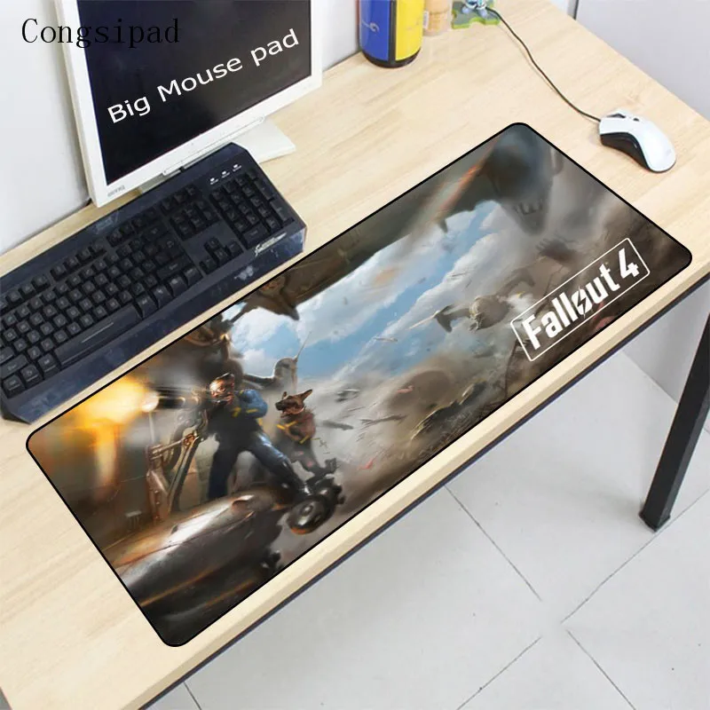Congsipad Fallout 4 большой игровой коврик для мыши геймер Блокировка края клавиатуры
