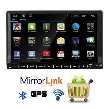 2016New 7”2din car dvd player Android 4.4 capacitive Quad core Car stereo GPS Bluetooth auto radio TV(optional) Wifi Hotspots