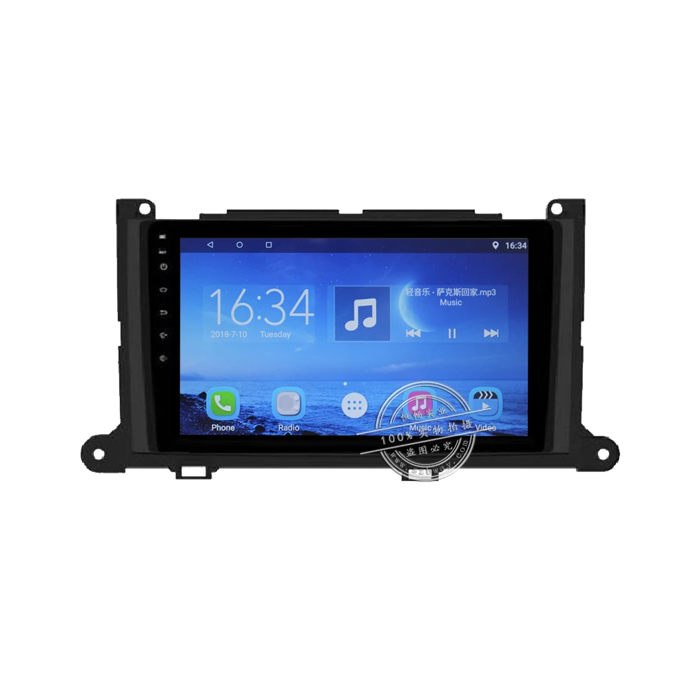 Sale HACTIVOL With CANBUS 9" Quad core car radio for Toyota Sienna 2011-2013 android 7.0 car DVD player gps navi with 1G RAM 16G ROM 1