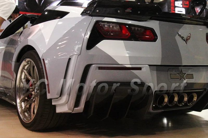 2014-2015 Chevrolet Corvette C7 Gemini Design Style Rear Diffuser FRP (21)