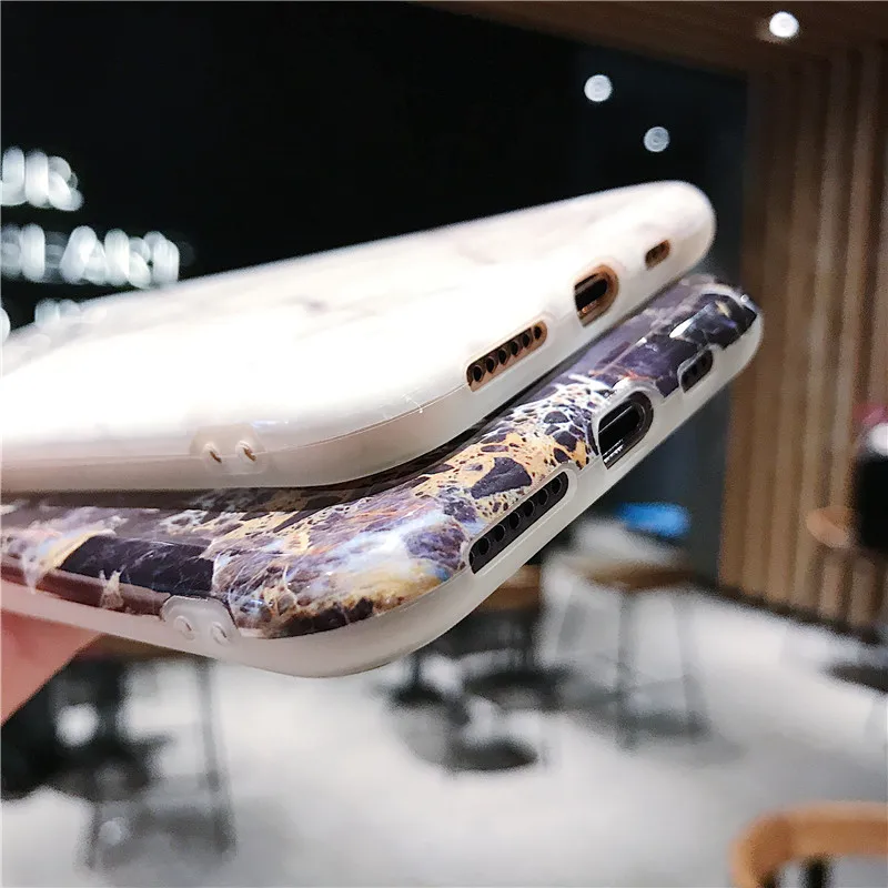 Marble Phone Case For iPhone 7 Case Luxury Soft Silicon Cover For iPhone 6 6s 7 8 Plus X iphone XR XS Max Case Fundas Capa