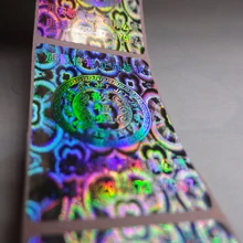 Изготовленная на заказ Радуга наклейка-этикетка в виде голограммы. Свободный дизайн! Аннулируется, если удалить