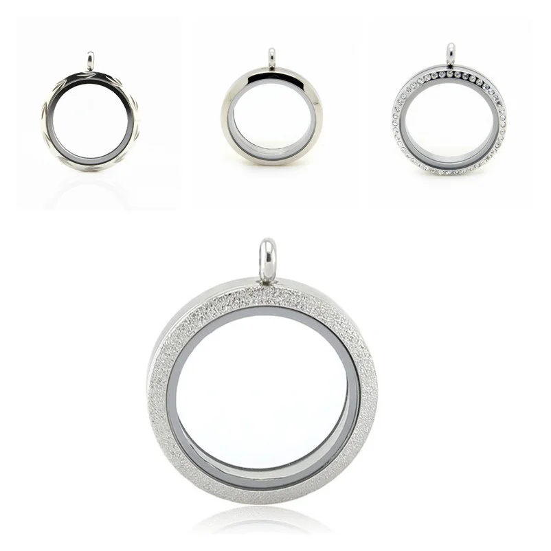 

10Pcs/lot 4 Styles 30mm Stainless Steel Waterproof Twist Floating Locket Pendant for DIY Jewelry, Wholesale!