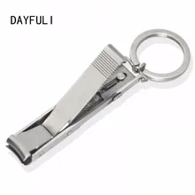 Ультра-тонкие складные ножницы для ногтей из нержавеющей стали, резак с брелок с резаком, триммер, серебряное кольцо для ногтей, кольцо для ключей в форме инструмента