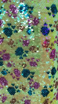 

Sat-5.1915 fashionable sequins tulle embroidery french net lace fabric for party dress