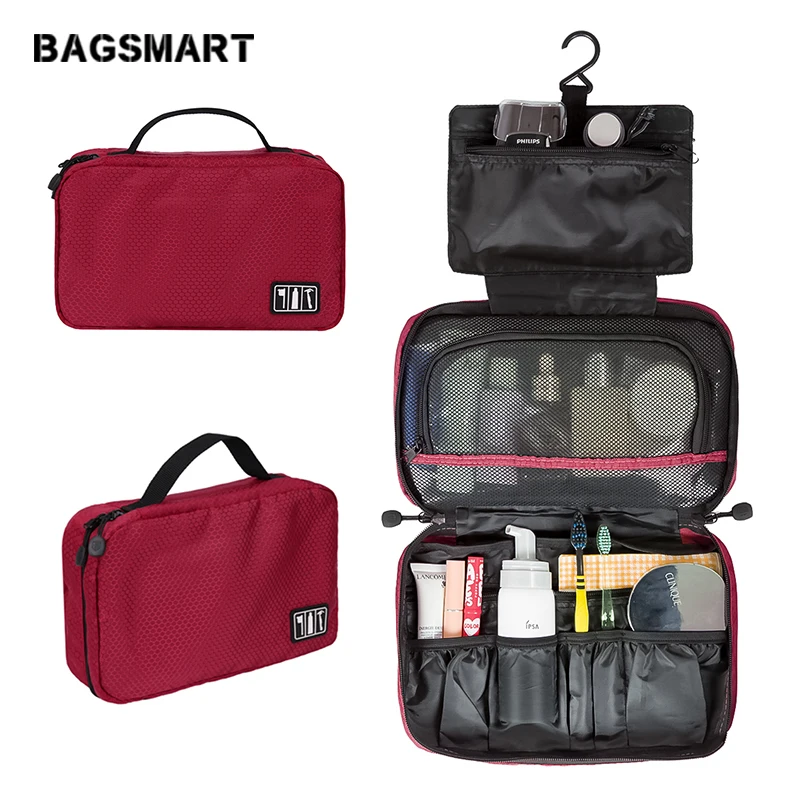 BAGSMART нейлон портативная косметичка для предметов личной гигиены туристический с