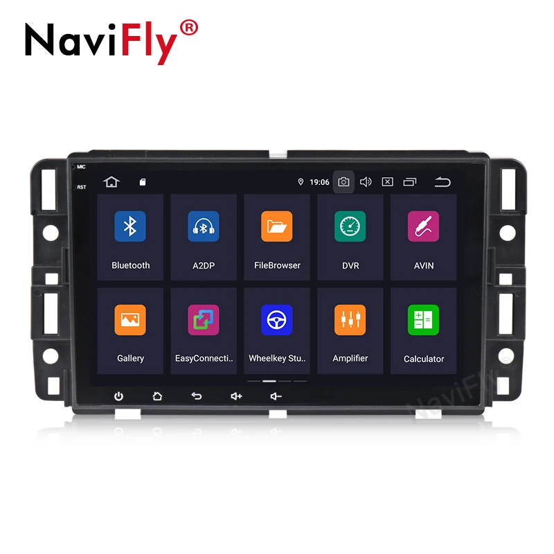 Best NaviFly Pure Android9.0  IPS DSP Car audio gps navigator  for Chevrolet Tahoe Traverse BUICK Enclave GMC support OBD2 TPMS 4