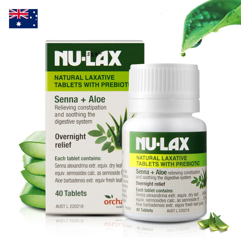 Австралия NuLax естественные лаксивные таблетки с пребиотическим запором лечение на ночь облегчение стимулирование эвакуации кишки