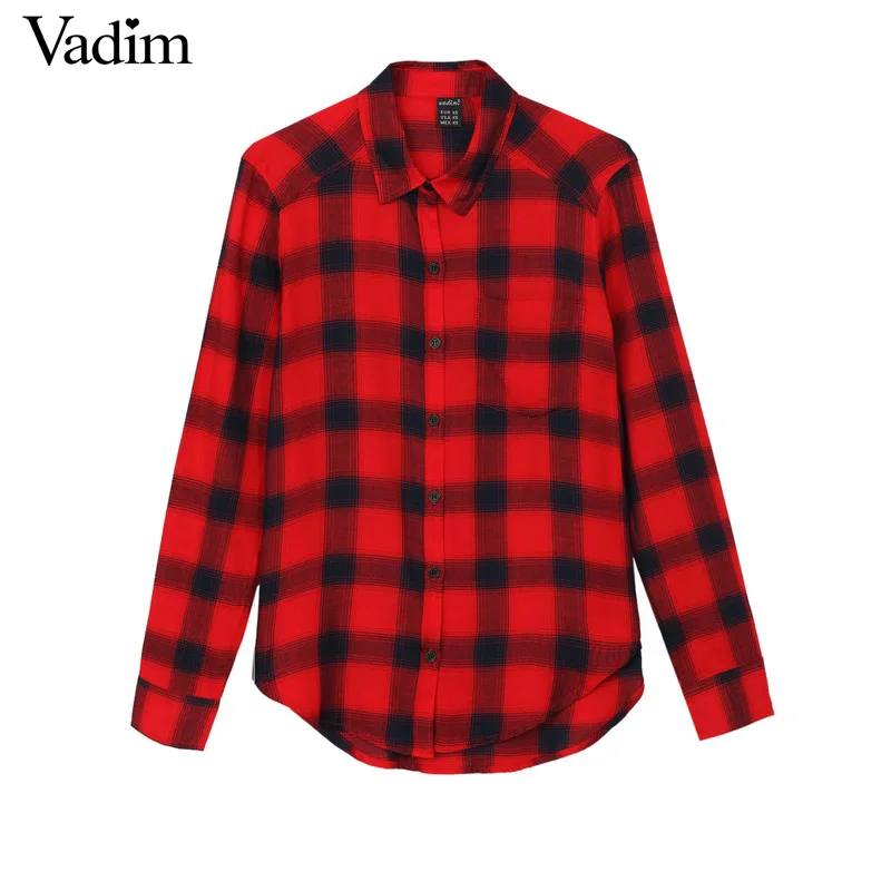 

Women Checkered Small Plaid long blouses Blusas Femininas stand collar long sleeve work casual top ZC018