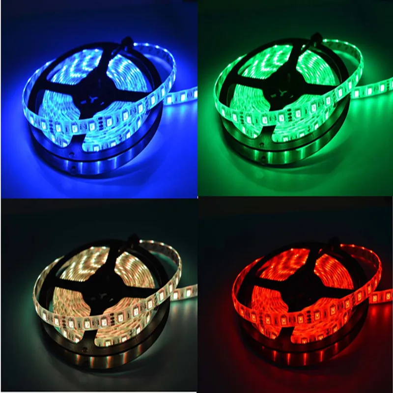 Светодиодная ленсветильник RGB, 5 м, 12 В постоянного тока, SMD 5050, 60 светодиодов светильник гибкая светодиодная лента, лента IP65 IP20, зеленая, синяя, красная, теплая, белая (art.: 7a608c46e) - 7a608c46e