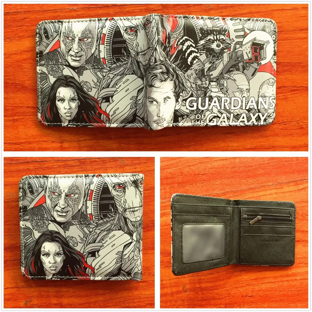 

Marvel Super Hero Guardians of the Galaxy wallet Credit Card Holder Men's Purse Cartoon Wallet W834