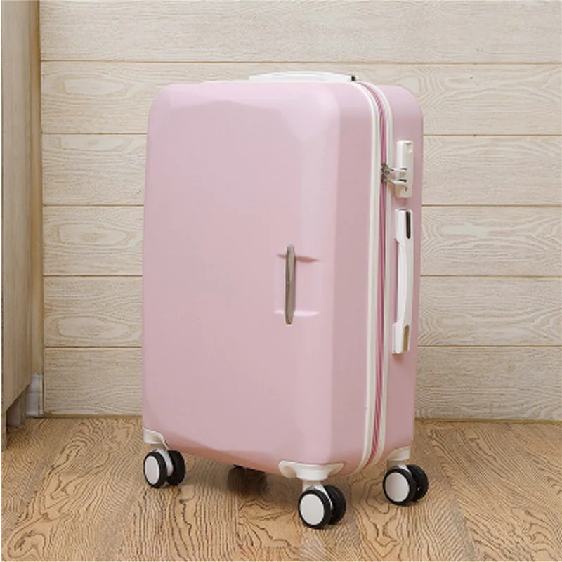 Valise à roulettes pour filles et enfants, joli sac à bagages rose