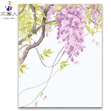 Diy растение и цветок искусство стиль цифровая картина маслом Раскраска по номерам с наборы краски пакет, чтобы узнать для декора гостиной