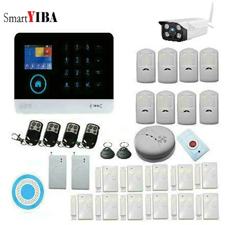 

SmartYIBA Android IOS APP Remote Control Wireless Fire Protection Home Security GSM Alarm System WIFI Wireless Outdoor IP Camera