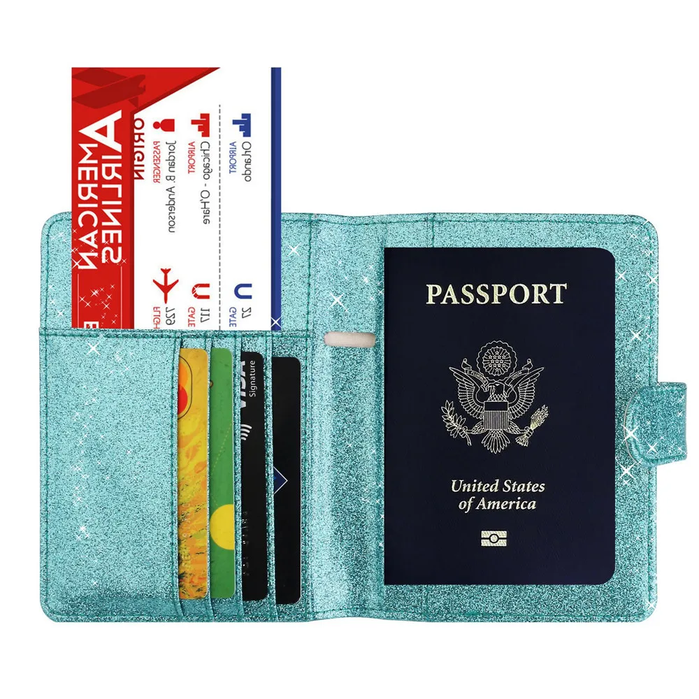 Aelicy, роскошная элегантная женская Обложка для паспорта, розовая яркая поверхность, на застежке, для путешествий, для паспорта, билета, Обложка на паспорт, чехол