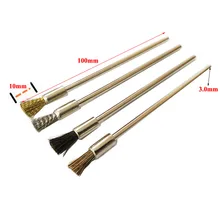 4 шт 3,0 мм хвостовик 100 мм стальная проволока Щетки dremel Аксессуары Для шлифовальные вращающиеся инструменты dremel кисть, дремель инструменты