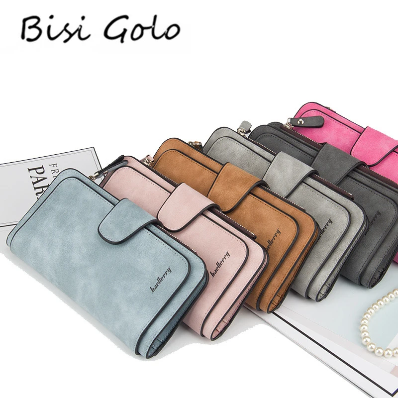 

BISI GORO 2019 Brand Wallet for Girls PU Leather Card Holder Zipper Hasp Money Bag Ladies Purse Women Casual Slim Wallets Female