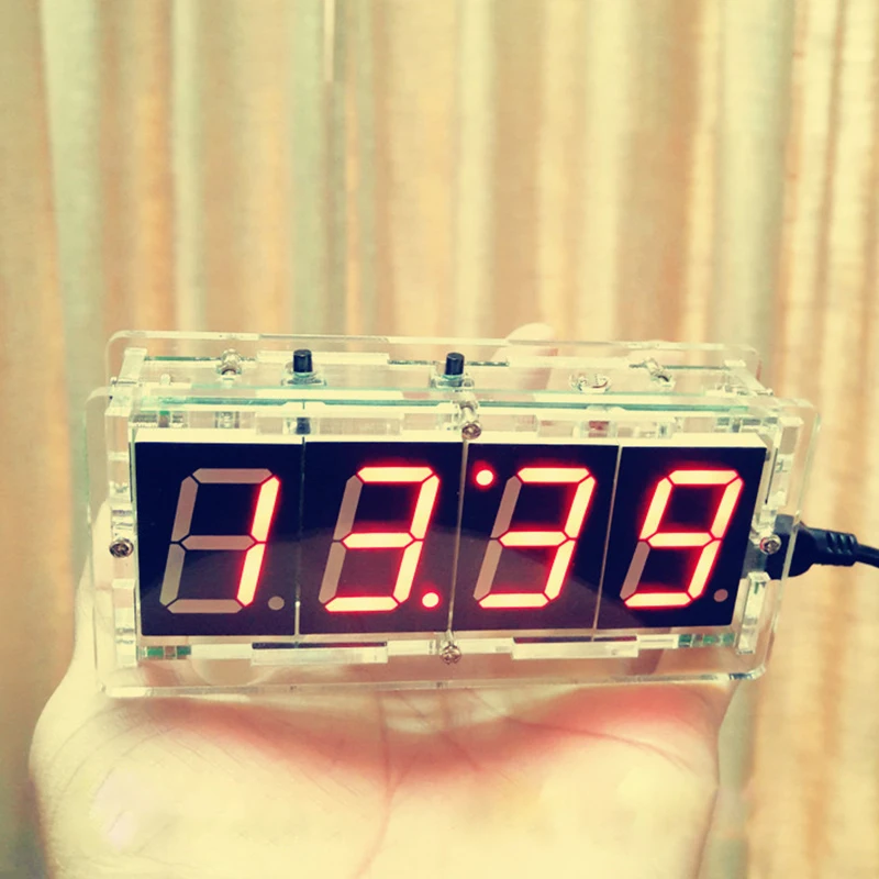 Aiyima цифровой музыки спектра электронные часы Наборы C51 СКМ Температура Дисплей