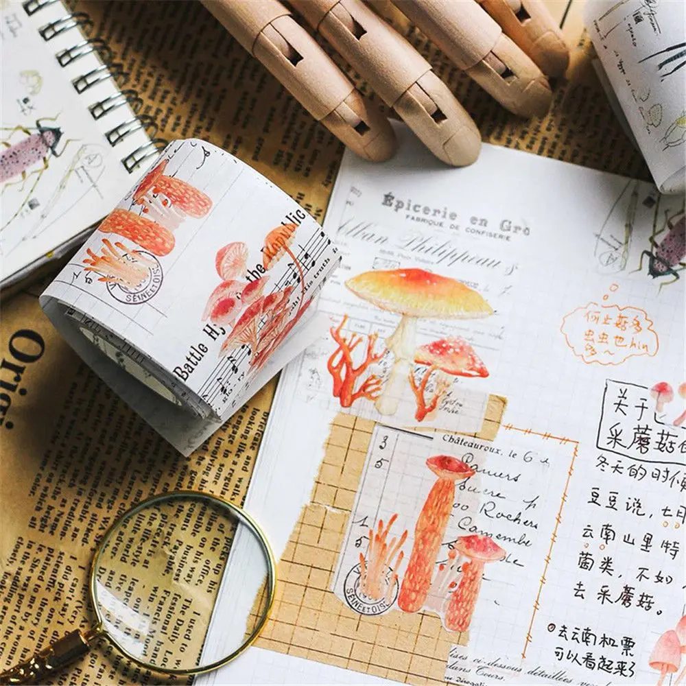 

Retro Plant Washi Tape Self Adhesive Masking Tapes Set Vintage Scrapbooking Washi Stickers Notebook Diary Decorations Stationery