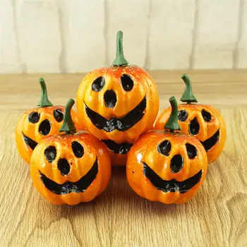 

6pcs Artificial Pumpkin Foam Simulated Cute Mini Pumpkin Festival Halloween Party Garden Table Decor Ornament Craft Photo Prop