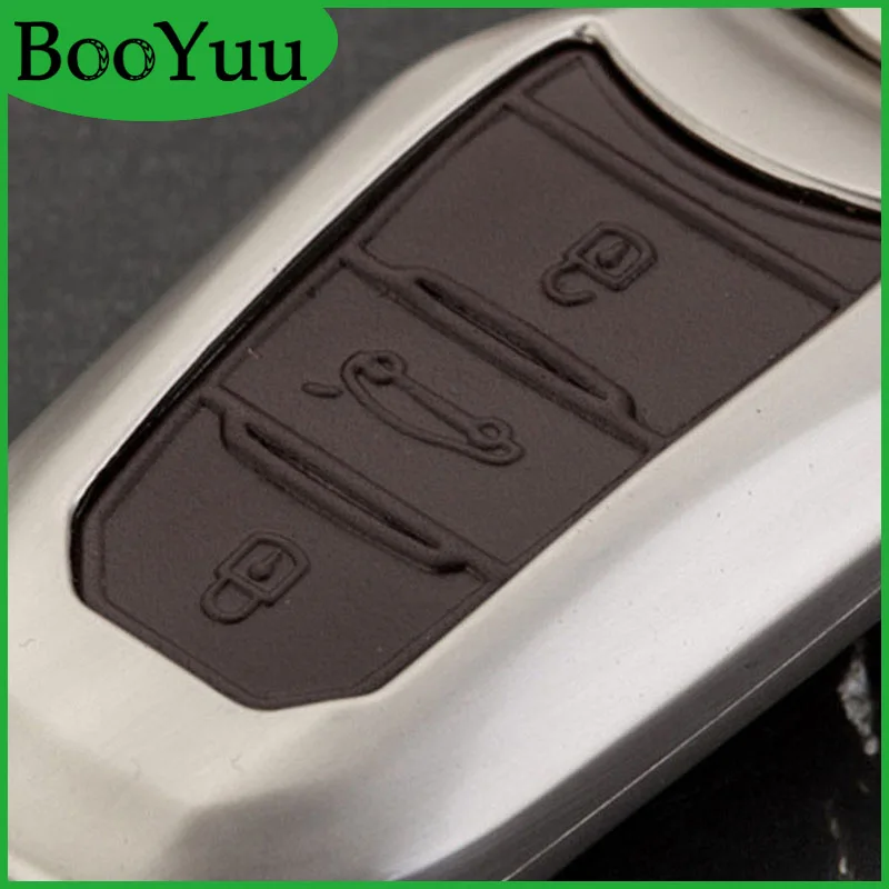 Чехол BooYuu из цинкового сплава+ кожи для автомобильных ключей, чехол для ключей для Citroen C3-XR C4L DS6 DS5 DS5L DS4 C4 D6 C-QUATRE
