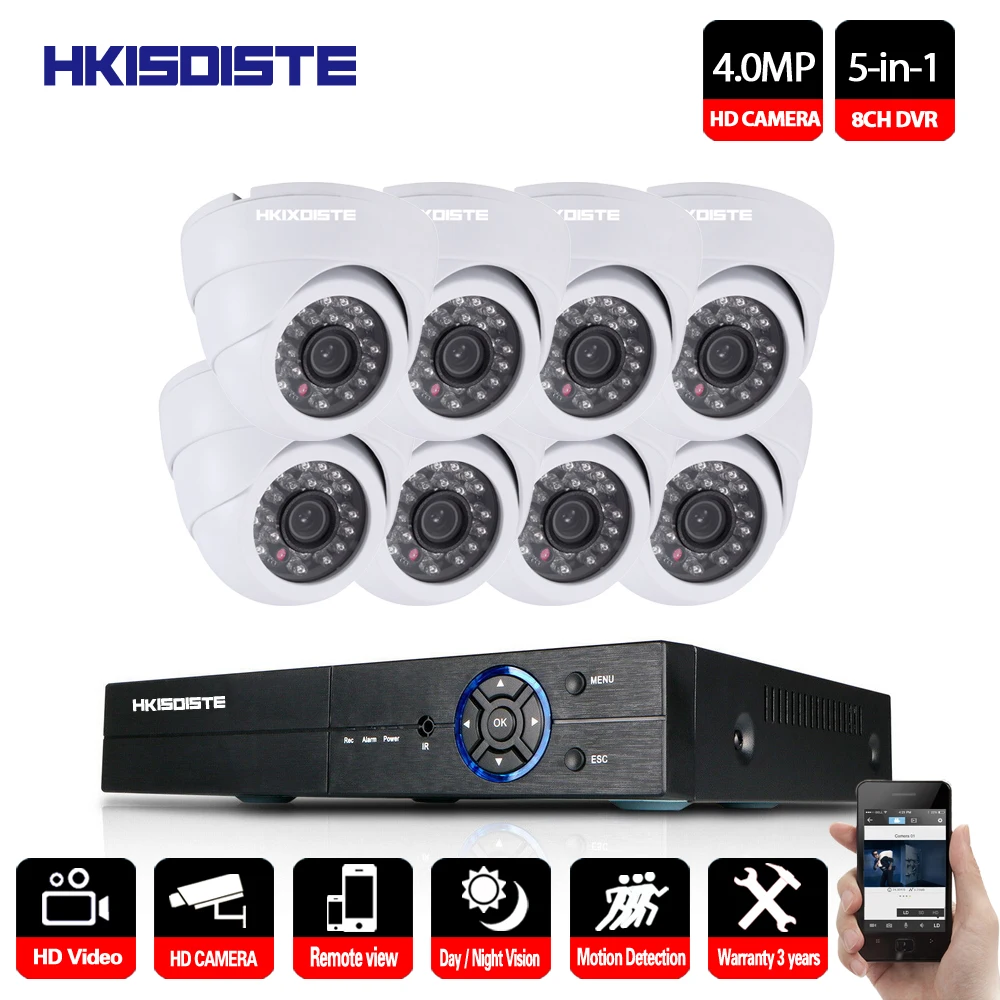 8CH 4MP HDMI DVR Home Security Outdoor AHD 8 Channel Video Surveillance 4MP CCTV Camera System Night Vision Kit With NO HDD 8CH 4MP HDMI DVR Home Security Outdoor AHD 8 Channel Video Surveillance 4MP CCTV Camera System Night Vision Kit With NO HDD