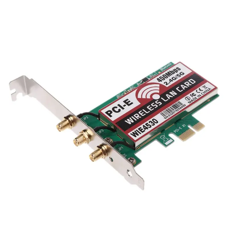 

450Mbps Wireless WiFi Network Card PCI-Express Adapter Desktop Card for Intel 5300 with Compatible Slot PCI-E X1/X4/X8/X16
