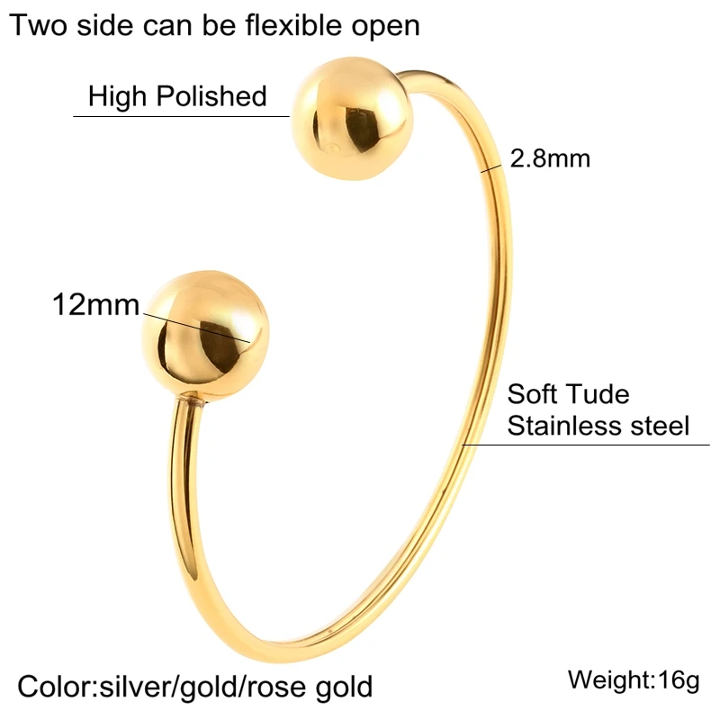 Модные браслеты из нержавеющей стали 316L с гибким поворотом, открытые браслеты-манжеты для женщин, женские двухсторонние браслеты для вечеринок, браслеты