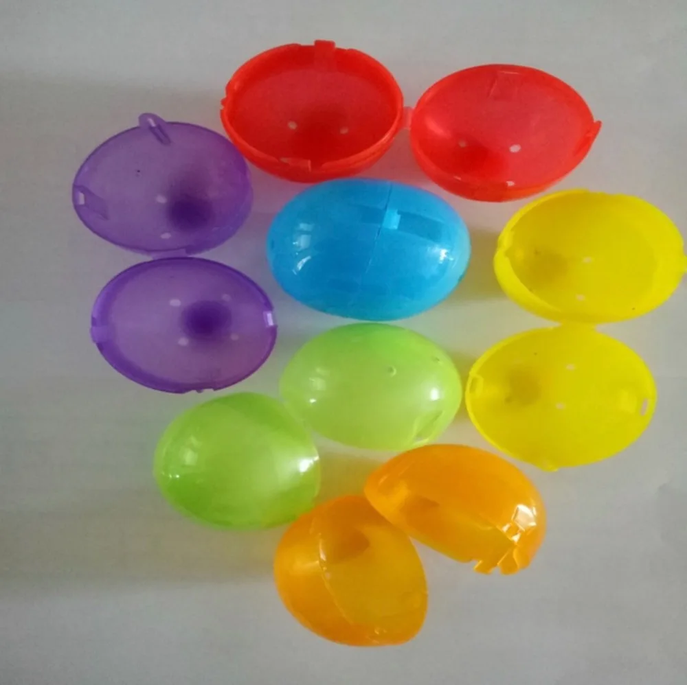 

100Pieces/Lot 45x50mm Colorful Empty Plastic Toy Capsule Egg Shell Plastic Ball Vending Machine