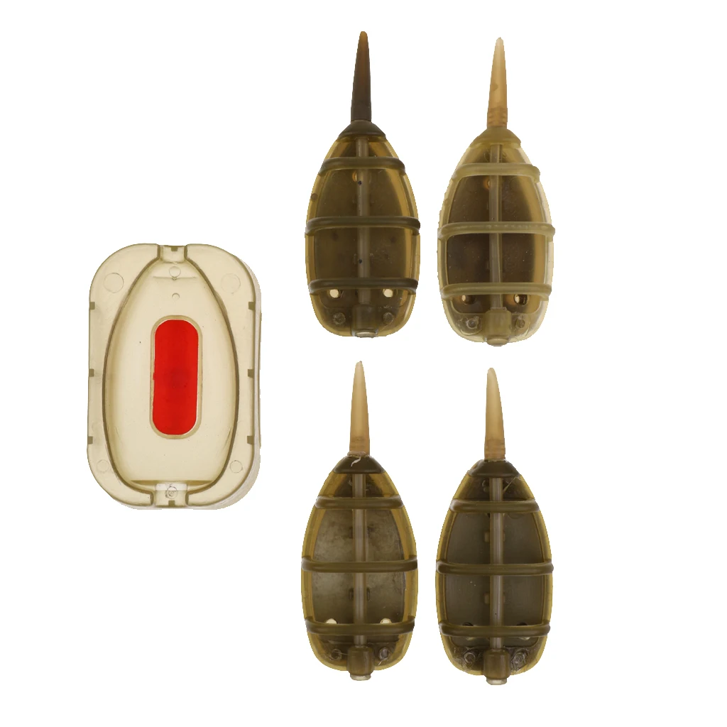 

Carp Fishing Inline Method Feeders Set with Easy Release Mould, Coarse Carp Fishing Bait Accessories