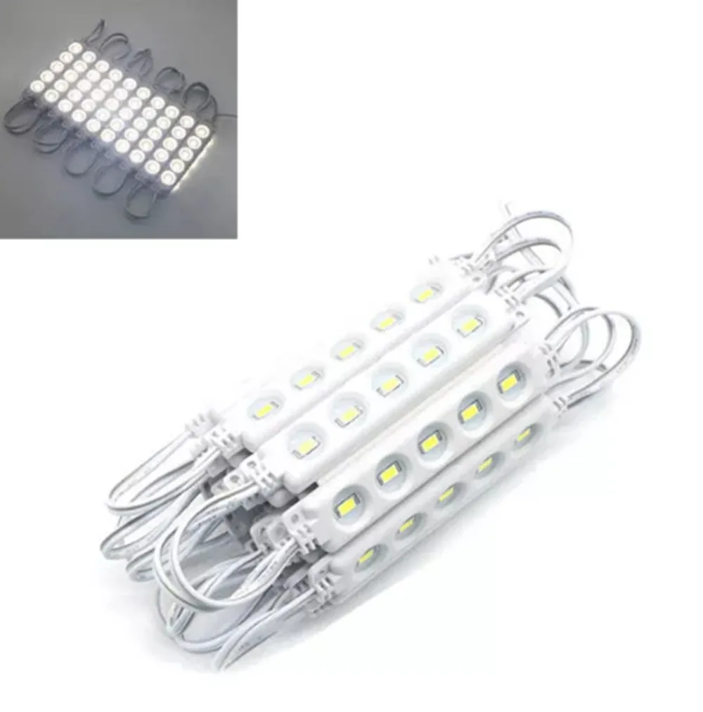 

20PCS SMD5630 Pure White 100 LED Module Strip Light Waterproof Signage Store Front Rigid Lamp DC12V