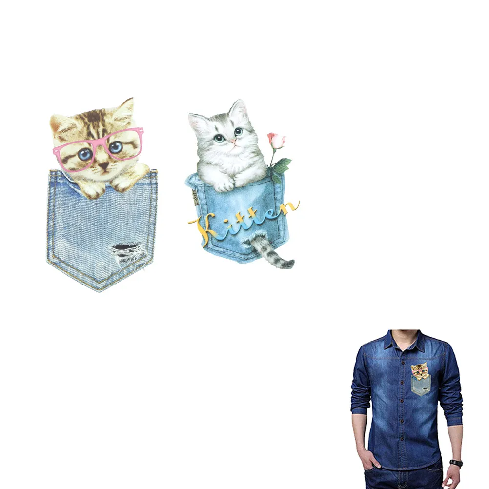 Sweater By Household Irons Cute Cat Patches For Clothes Wahsbale Iron