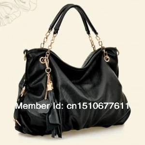 

2014 handbags women famous brands women messenger bags Genuine Leather bags women tassel Shoulder casual bags
