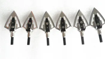 

6X Black Fight Broadheads 100 grains 6 sharp Blade Hunting Arrow Point
