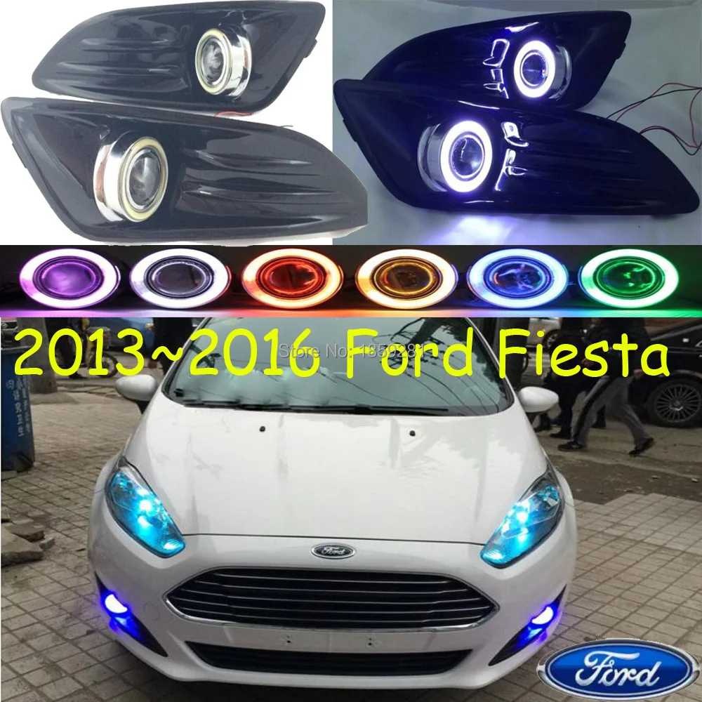Автомобильный бампер головной светильник для Ford Fiesta противотуманный светильник, 2013~ 2016y Fiesta противотуманная фара для Fiesta Дневной светильник