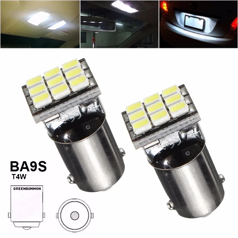 BA9S T11 T4W Car LED Marker Light Parking Bulbs Dome Reading Map Lamps