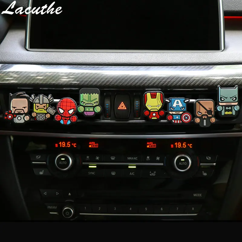 

Cartoon Air Freshener Car Styling Perfume The Avengers Marvel Style For Air Condition Vent Outlet Superman Batman Fashion Cool