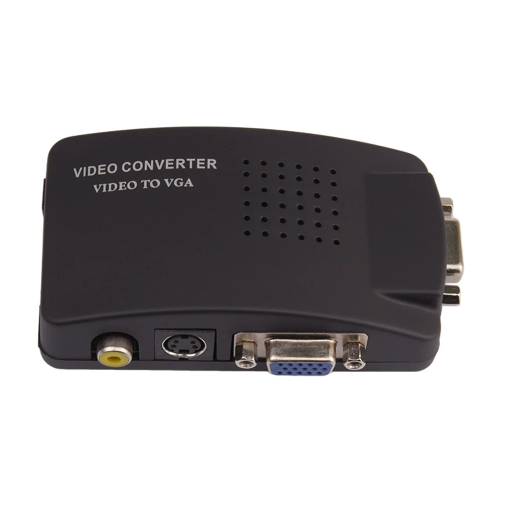 Компьютер ноутбук ПК VGA к ТВ AV RCA видео S Video конвертер сигнала адаптер