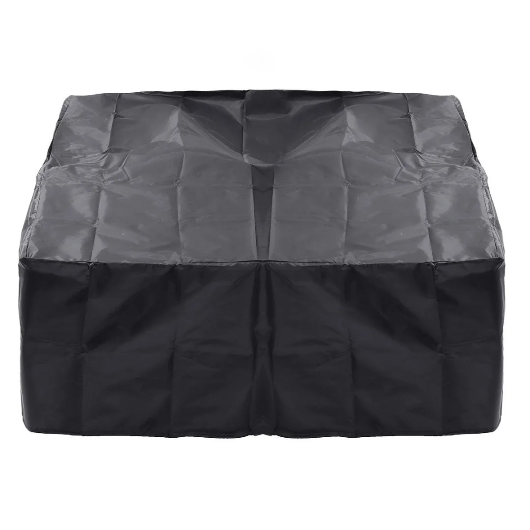 Black Waterproof Fire Pit Canvas Square BBQ Cooking Cover Protector Garden Yard Canopy Shelter Dust Cover 86*86*36cm