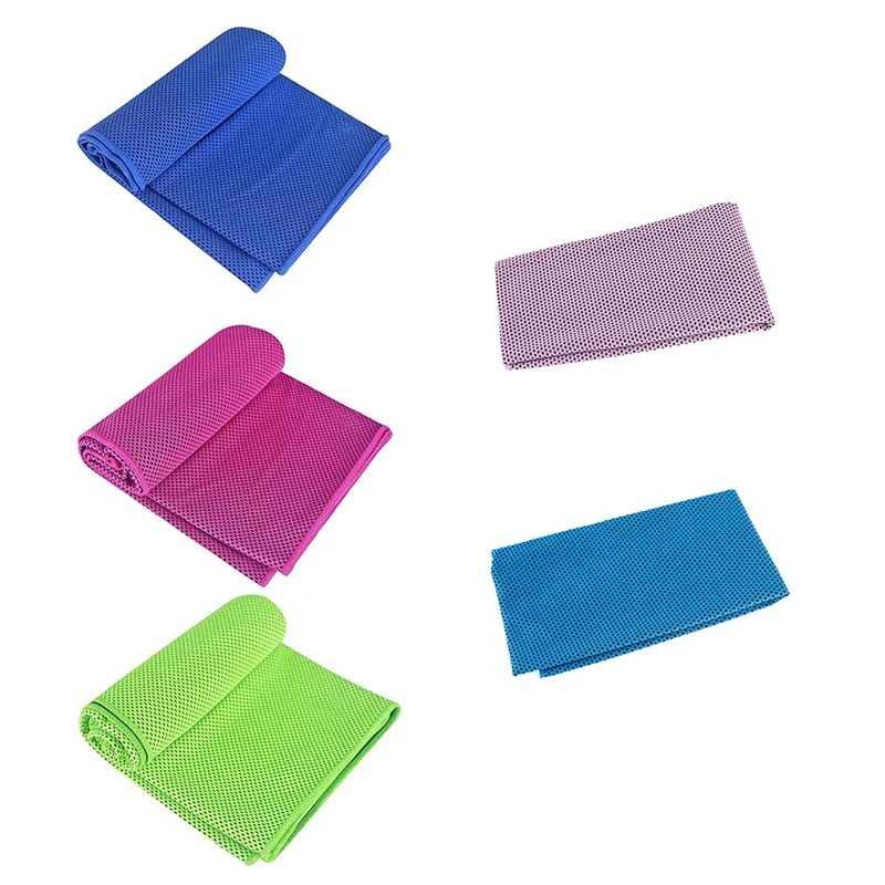 

30x90cm Microfiber Chilly Towel Ice Scarf Neck Cooler Swimming Towels for Sports Yoga Gym Fitness (5 color)