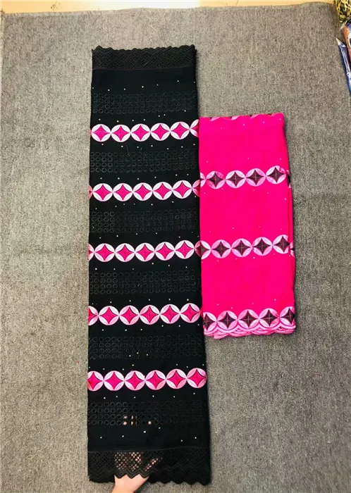 

Elegant wedding/party dress material African cotton lace fabric(5y) and Swiss voile lace scarf fabric(2y) NCV5