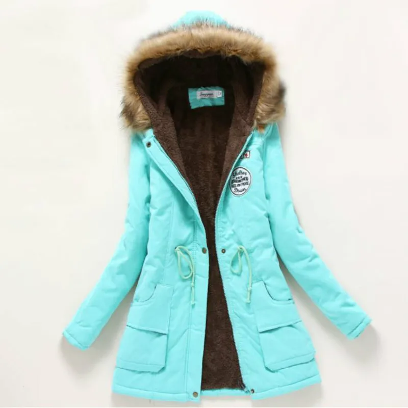Winter Coat Women 2018 New Parka Casual Outwear Military Hooded Thickening Cotton Coat Winter Jacket Women Fur Clothes S-XXXL
