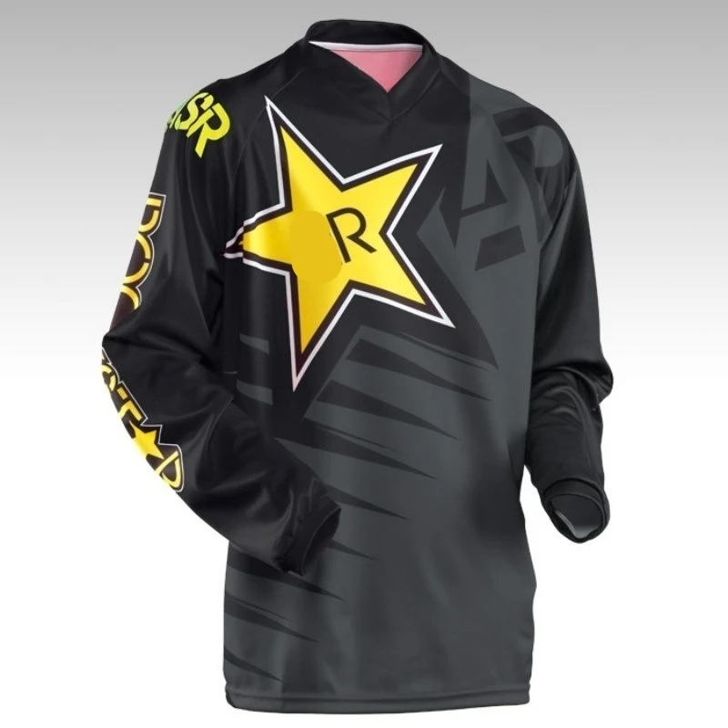 

Men Long Sleeve O-Neck Shape Motorcycle Outdoor Speed Surrender Motocross Racing Quick-drying T-Shirts Jersey