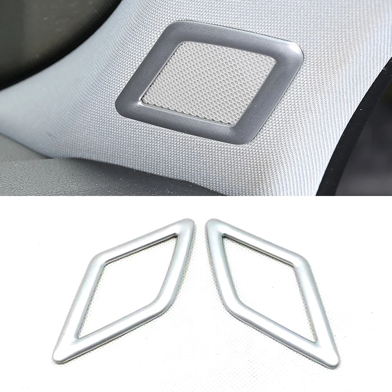 

Fit For Audi Q3 F3 2019 2020 Car Styling ABS Inner Front Door Loud Speaker Sound Sticker Cover Trim 2pcs Auto Accessories