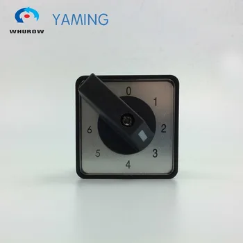 

Latching 690V 20A Rotary Cam Switch 0-6 position 3 Poles 12 terminals universal main switch LW26-20/3 Factory supplied