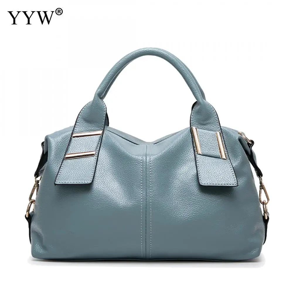 2018 مصمم خمر Crossbody حقيبة للنساء أسود سعة كبيرة التسوق حقائب سيدة الأزرق رمادي الأعلى مقبض حقيبة الكتف أكياس