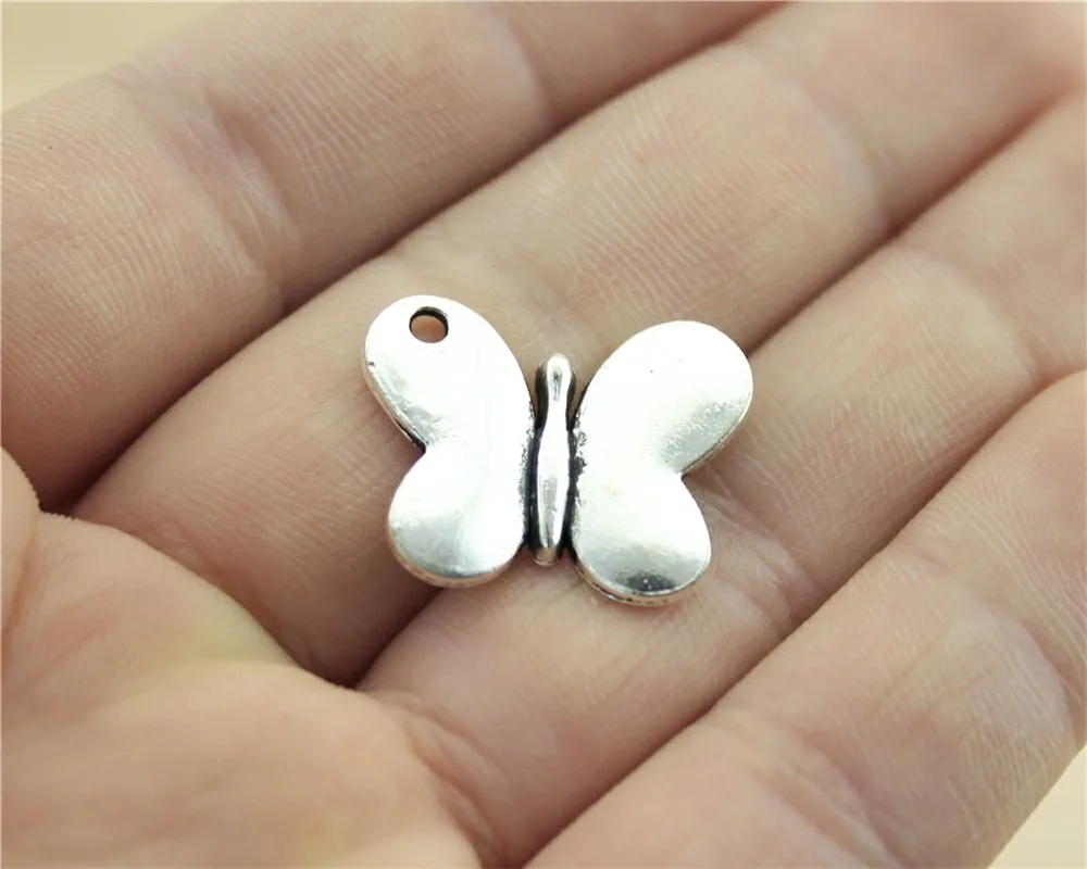 

WYSIWYG 12pcs 22x18mm Antique Silver Pendants Butterfly Charm Butterfly Pendants Butterfly For Jewelry Making